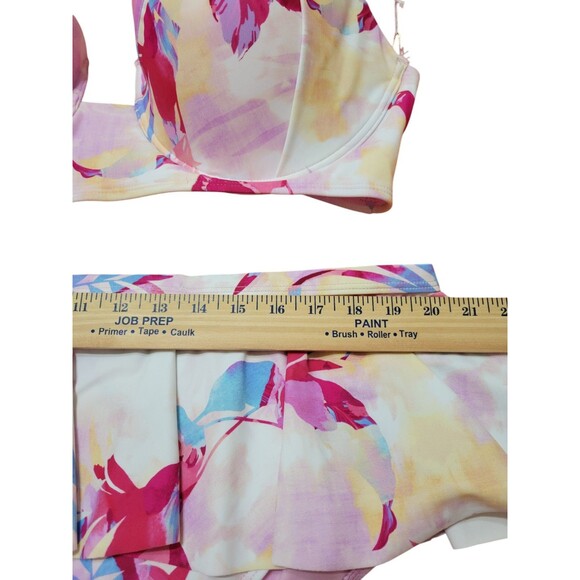 NWT LYSA Love Your Size Always 2X 22W-24W Pink 2 Piece High Rise Ruffle G5.25 - Picture 6 of 10